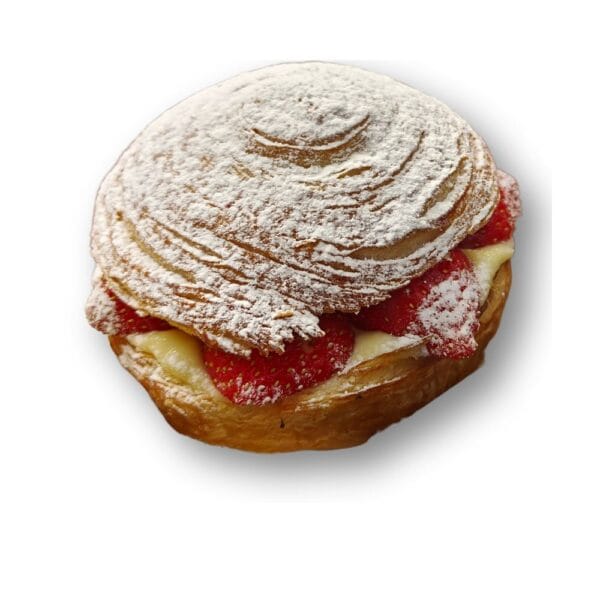 Croissant rol gevuld met fruit
