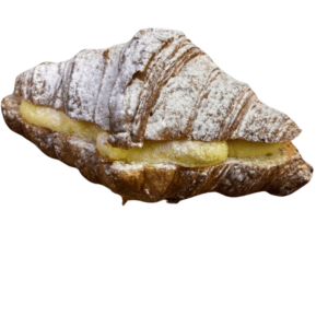 Croissant met vanillepudding